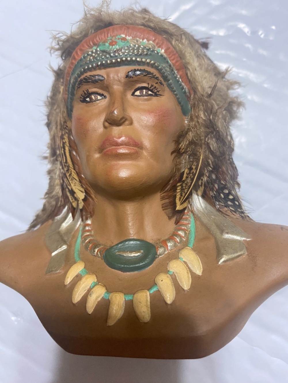 Indian Chief Bust Vintage 94 Michigan TBOEKELOO surname